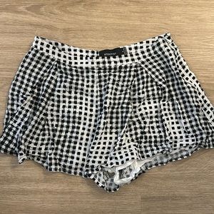Black and white checkered shorts